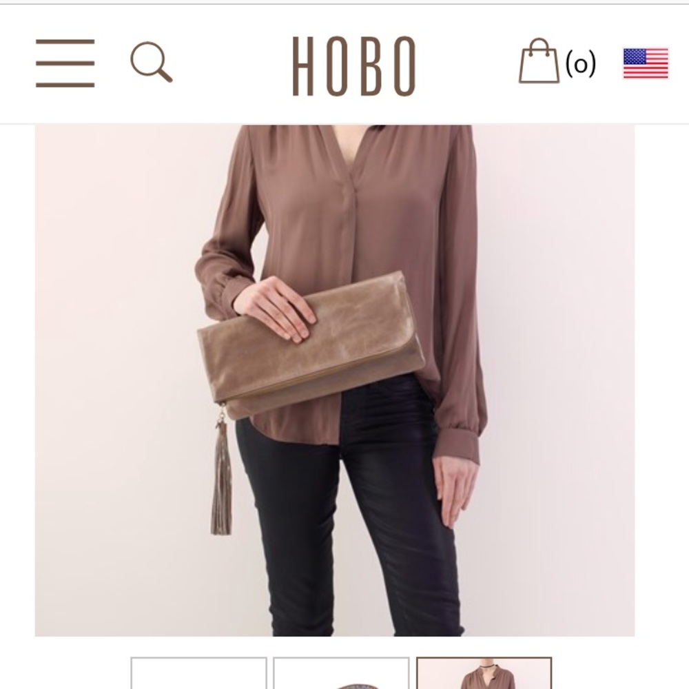 Hobo taupe clutch great condition!